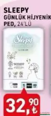 SLEEPY GÜNLÜK HİJYENİK PED 24'LÜ fiyat ve kampanya bilgisi